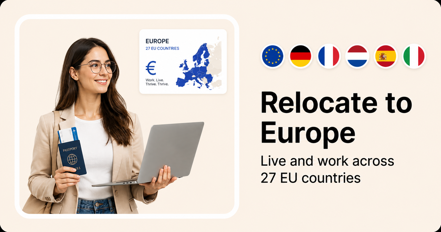 Relocate to Europe - live and work across 27 EU countries